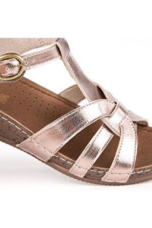 Muya 31116 Z Arizona Casual Günlük Platin Kadın Sandalet