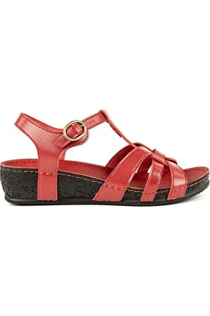 Arizona Anatomik Kadın Sandalet Kırmızı