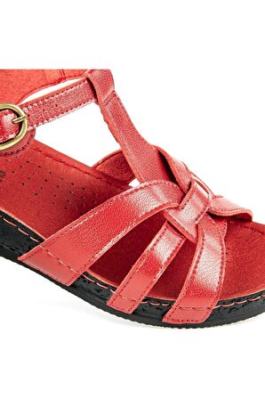 Arizona Anatomik Kadın Sandalet Kırmızı