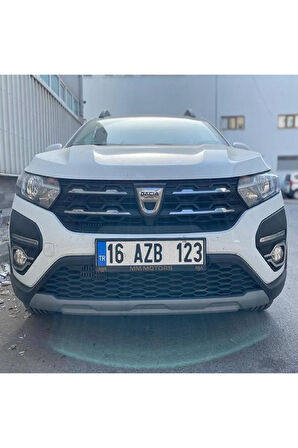 Dacia Sandero Krom Sis Çerçevesi 2 Parça 2020> Paslanmaz Çelik
