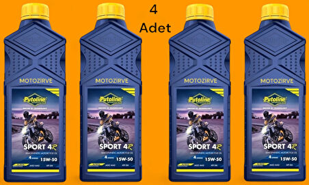 Putoline Sport 4R 15w-50 N-Tech Yarı Sentetik Motor Yağı 1 Litre (4 Adet)
