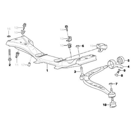 BMW E36 VE Z3 FROW UZUN ROTİL OEM NO 31121139131