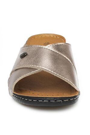 Muya 31122 Misty Çift Bant Platin Kadın Terlik