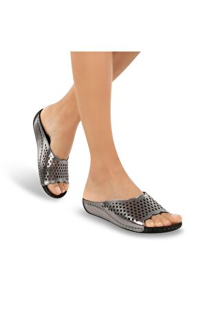 Muya 31126 Flynn Casual Günlük Metalik Kadın Terlik
