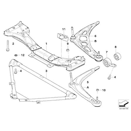 BMW E46 VE Z4 AYD - FORMPART ÖN SALINCAK BURCU 31126750057