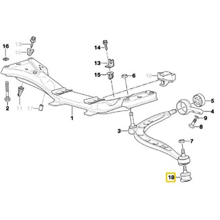 BMW E36 VE Z3 FROW KISA ROTİL OEM NO 31126758510