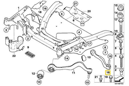 BMW E60 FROW ÖN ROTİLLİ KOL SOL ALT 31126760181