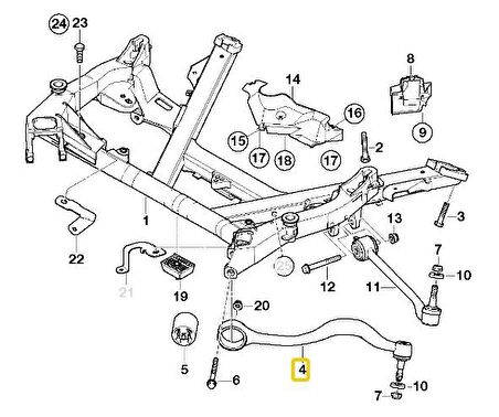 BMW E39 AYD ASPART ÖN ÜST SALINCAK BURCU 31129068753