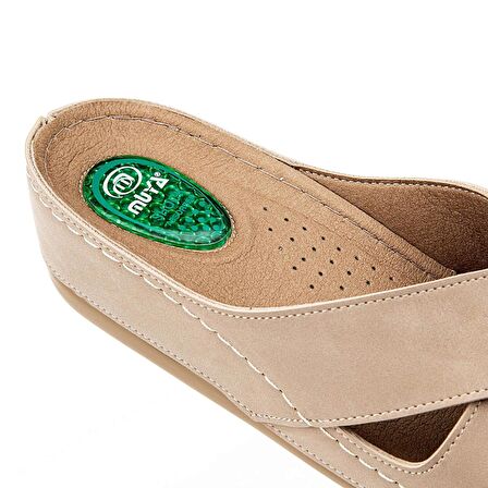 Muya Active Anatomik Topuk Dikeni Kadın Terlik Açık Vizon