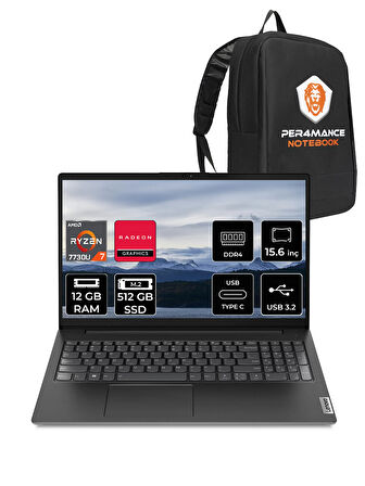 Lenovo V15 G4 R7 7730U 12GB 512GB SSD 15.6'' FHD FDOS Dizüstü Bilgisayar & PER4 ÇANTA
