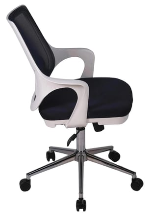 Ofis Fileli Çalışma Koltuğu Siyah Mikrofiber Kumaş Bel Destekli Yaylanır Mekanizmalı Ofis Sandalyesi
