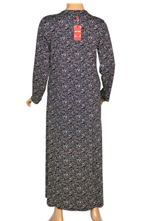 Hesna Kadın Demet Büyük Beden Kuplu Boydan Siyah Elbise Desen 77