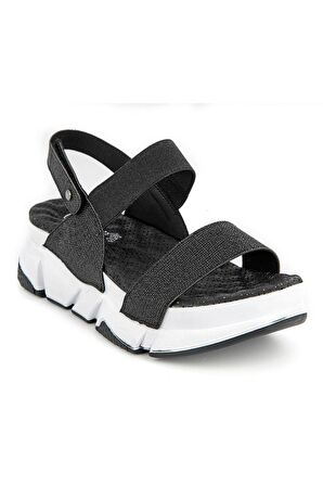 Muya 31187 Z Keid Platform Siyah Kadın Sandalet