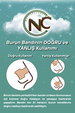 NattureCare Yeni Nesil Nefes Almaya Yardımcı Ve Horlamayı Azaltan Burun Bandı 10'Lu 60*22 SKIN