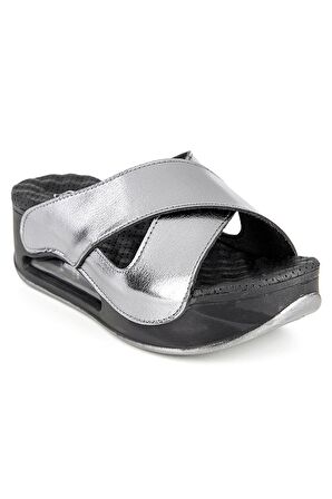 Muya 31210 Z Penelope Platform Metalik Kadın Terlik