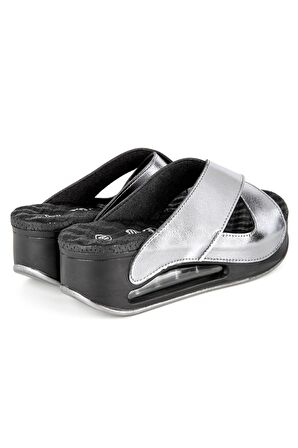 Muya 31210 Z Penelope Platform Metalik Kadın Terlik