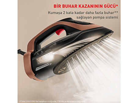 TEFAL Ultimate Power Pro Buharlı Ütü Siyah Kahverengi