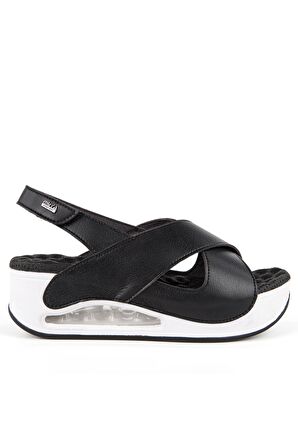 Muya 31213 Z Assos Platform Siyah Kadın Sandalet