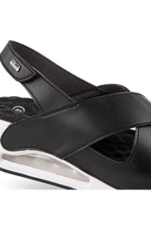 Muya 31213 Z Assos Platform Siyah Kadın Sandalet