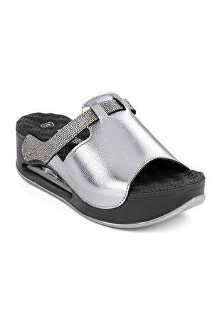Muya 31214 Z Libra Platform Metalik Kadın Terlik