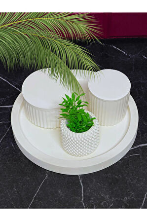 Şık 6 Parçalı Dekoratif Modern Tarzda Kapaklı Organizer Seti