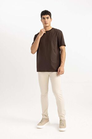 DeFacto Yazlık Gabardin Chino Kanvas Pantolon Slim Fit Dar Kesim Dar Paça Cepli B2089AX24SPBG700