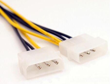 PrimeX PX-4260 2xMolex to 8 PİN Ekran Kartı Güç Kablosu Çevirici, 4pin to 8pin Ekran Kartı Güç Kablosu