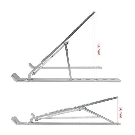PrimeX ADS-AL05 Alüminyum Ayarlı Laptop Macbook Notebook Yükseltici Tutucu Stand