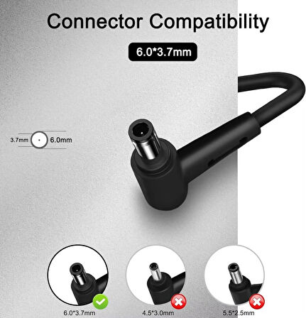 Fast C24 280W 20V 14A Asus Notebook Şarj Aleti (6.0 * 3.7mm iğneli), Asus 20V 14A Şarj Adaptörü