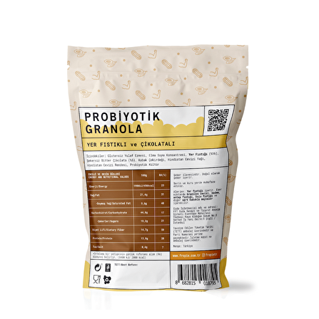 Probiyotik Granola - Yer Fıstığı & Çikolata 200 gr x 3 Adet