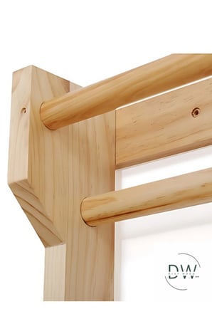 DizyWood Ahşap İsveç Duvarı 70x185 cm – Tırmanma Merdiveni ve Egzersiz Barı