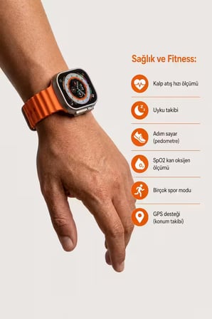 Hello Watch Ultra 2.0 49mm Smart Watch HD Ekran Bluetooth Aramalı Android iOS Uyumlu Akıllı Saat