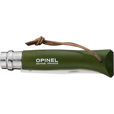 Opinel Inox No 8 Gürgen Saplı Paslanmaz Çelik Çakı Haki