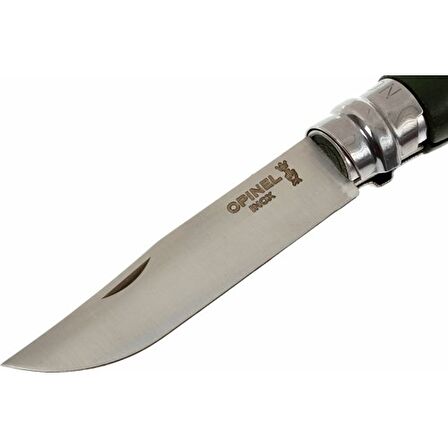 Opinel Inox No 8 Gürgen Saplı Paslanmaz Çelik Çakı Haki