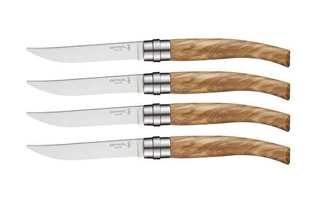 Opinel OP-001830 Table Chic 4'lü Et Bıçağı ( Zeytin Ağaç Saplı)