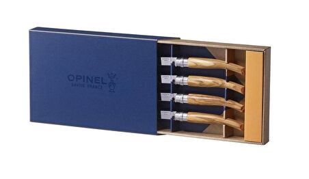 Opinel OP-001830 Table Chic 4'lü Et Bıçağı ( Zeytin Ağaç Saplı)