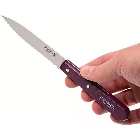 Opinel Essential No:113 Paslanmaz Çelik Tırtıklı Soyma Bıçağı