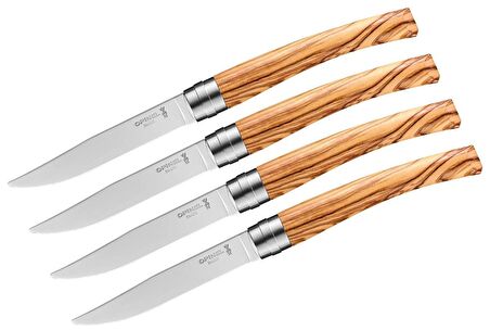 Opinel OP-002481 Inox Olivewood 4'lü Et Bıçağı