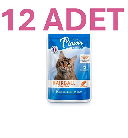 Plaisir Care 85 gr Hairball Control 12 Adet Yaş Kedi Maması
