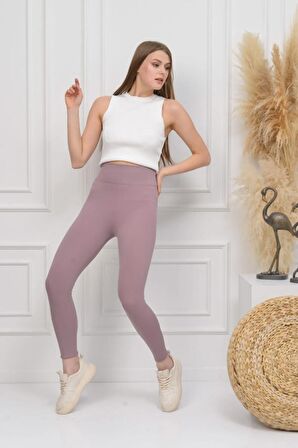 Fitilli Seamless Çizgili Tayt Yüksek Bel Dayanıklı Örme Kumaş Spor Tayt Toparlayıcı