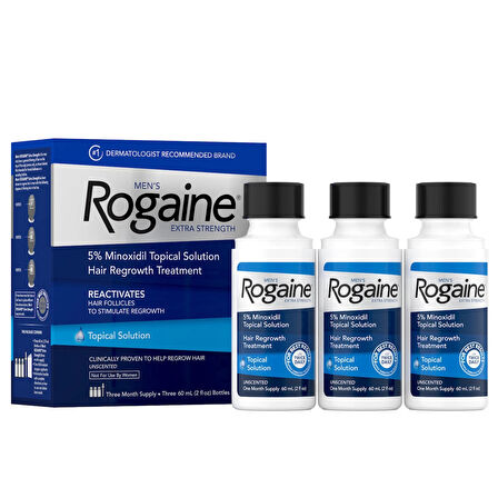 Men's Rogaine Extra Strength 5% Minoxidil Topical Solution for Thin Hair 60 ml