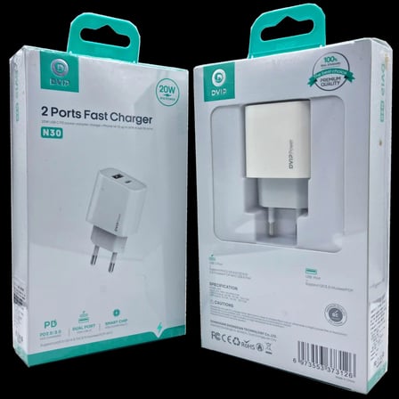 20W PD + Qc3.0 Usb Çift Girişli Şarj Başlığı N30
