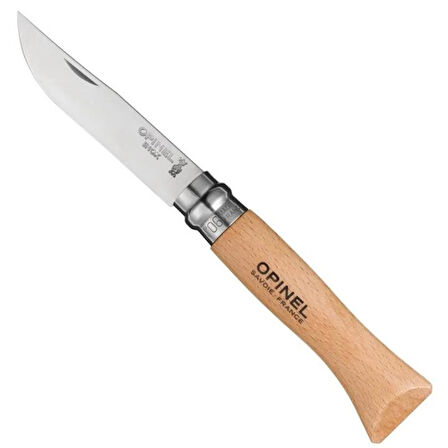 Opinel Inox 6 No OP-123060 Kayın Saplı Paslanmaz Çelik Çakı