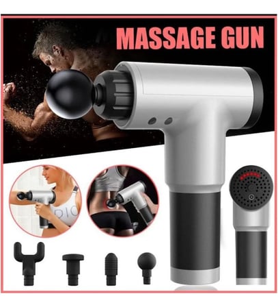 Fascial Gun RH-320 6 Kademe Hız Ayarlı, 4 Parça Başlıklı, Usb Şarjlı, Masaj Tabanca Aleti (3126)