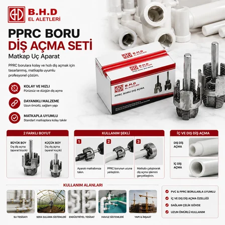 2PCS PPRC BORU DİŞ AÇMA MATKAP UÇ APARAT (3126)