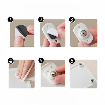 KARTELALI 4PCS TEK BİLYA TEKERLEKLİ MOBİLYA EŞYA TAŞIMA APARATI 360° 8KG TAŞIMA KAPASİTE (3126)