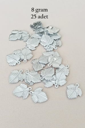 Oya Abiye Bileklik Kolye Pleksi Metalik Plastik Pul Gümüş Renk 8 gram 25 adet - BNC522