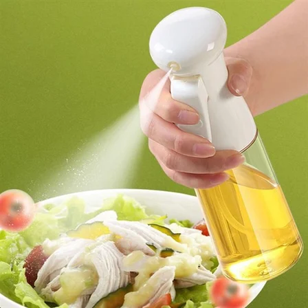 Çok Amaçlı Cam Şişe Püskürtmeli Dağıtıcı Yağdanlık Limonluk Sirke Sosluk Spreyi Beyaz (3126)