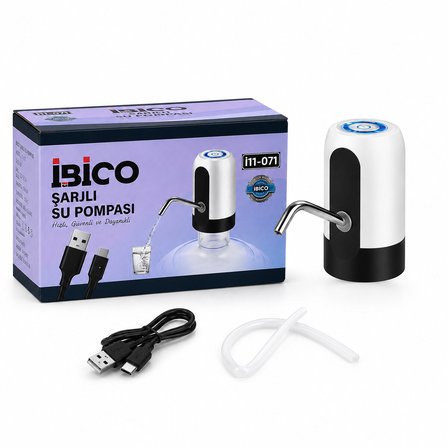 USB ŞARJLI - OTOMATİK DAMACANA SU POMPASI 4W - 800mAH İ11-071 (3126)