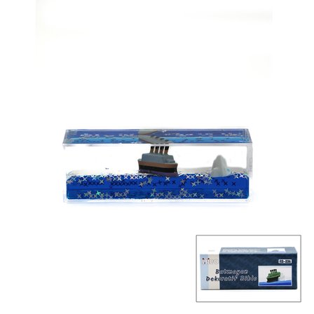 MAVİ SU GEMİ - ADA D.GEN MİKA YÜZEN BATMAYAN DEKORATİF BİBLO AKVARYUM 4.5X13X4.2CM (3126)